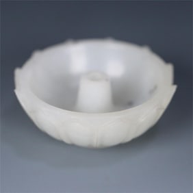 A beautiful Hetian jade lotus incense stick