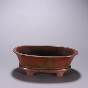 A Ming Dynasty Xuande model of the copper tire sprinkled with gold copper furnace