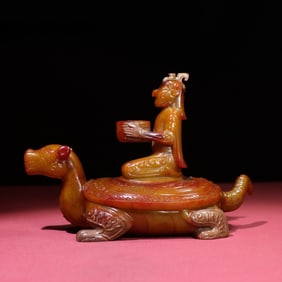 A delicate Tuqin Hongqin Shenren Dragon Tortoise Vessel