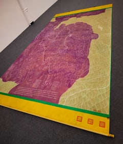 A map of the Qing Dynasty unifying the country for 10,000 years painted by Huang Qianren