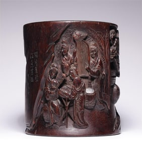 A piece of agarwood carving from the Qing Dynasty