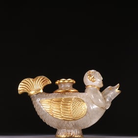 A piece of Liaojin's crystal-coated gold boy goose pot