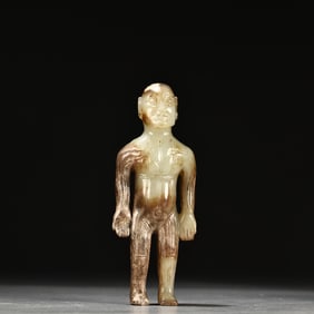 A delicate ornament of ancient jade figures