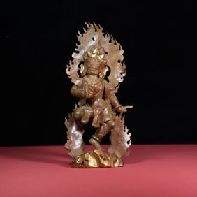 A beautiful Hetian Jade Heavenly King ornament
