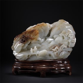 A piece of exquisite Hetian jade seed material Songshan visits friends Shanzi