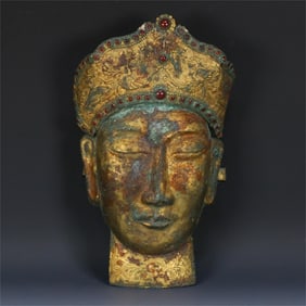 A bronze gilt mask from the Liao Dynasty