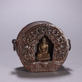 A bronze gilt silver Ka black box from the Qing Dynasty