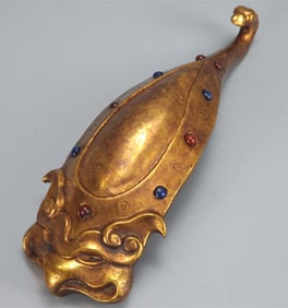 A beautiful bronze gilt hook