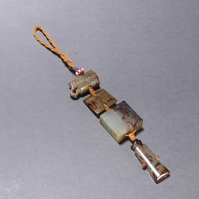 A piece of ancient jade pendant from the Han Dynasty