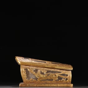 A crystal-clad gold-filled figure coffin from the Liaojin period