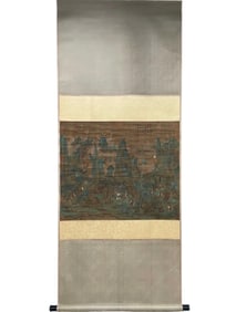 A silk book of Li Zhaodao's Ming Emperor visiting Shu