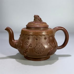 A Qing Dynasty printed depiction palace lamp pot linen pattern Shao Ruiyuan