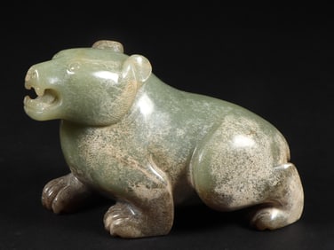 A Hetian jade gray bear from the Han Dynasty