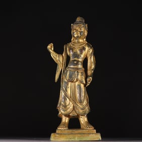 A bronze gilt Bodhisattva statue of the Song Dynasty