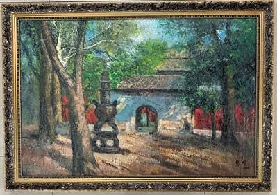 A beautiful oil painting of Xu Beihong