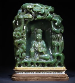 A beautiful jasper Buddha niche ornament