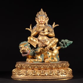 A bronze gilt Buddha statue made in the Yongle year of the Ming Dynasty