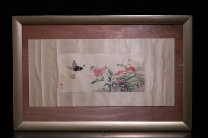 A beautiful Puru flower butterfly frame