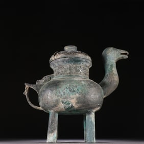A fine bronze duckbill