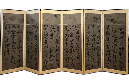 A picture of Yan Zhenqing's six screens