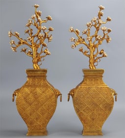 A fine copper-gilt vase