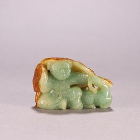 A jade boy of the Qing Dynasty