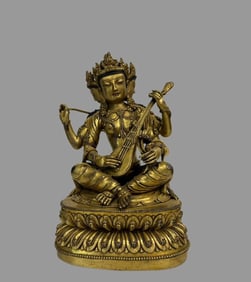 A beautiful bronze gilt Miaoyin Buddha Mother