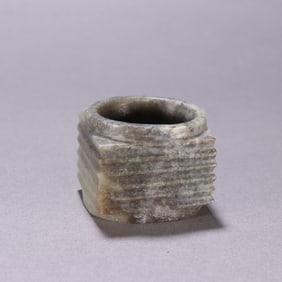 A piece of river milled jade cong of Qi family culture
