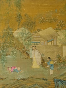 A beautiful Qiu Yingmiao brush scroll