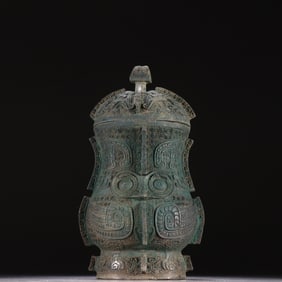 A fine bronze wine cup