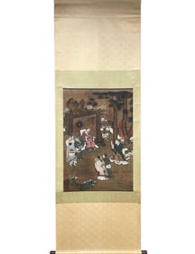 A picture of Yan Liben of the Tang Dynasty in silk and admonition