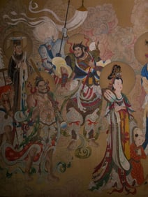 A beautiful Sanxi Hall contains Ding Yunpeng's silk book "Fahai Temple Emperor Shitiantu"