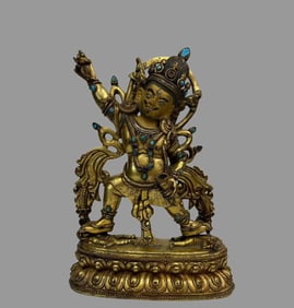 A fine copper-gilt diamond hand