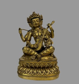 A beautiful bronze gilt Miaoyin Buddha Mother