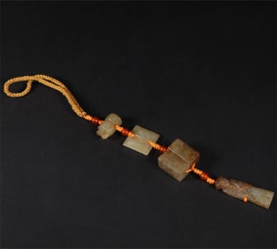 A Han Dynasty Hetian jade five treasures