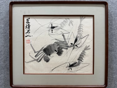 A picture of Qi Baishi's shrimp and crab