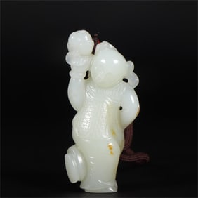 A Hetian jade boy from the Qing Dynasty