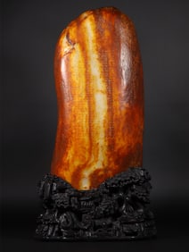 A piece of Hetian jade rough ornament from the Qing Dynasty