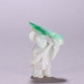 A jade lotus boy from the Qing Dynasty