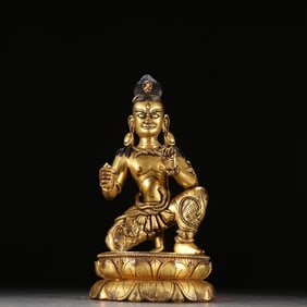 A fine copper gilt protector