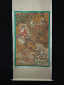 A picture of Ding Yunpeng's fine silk figures in the Ming Dynasty