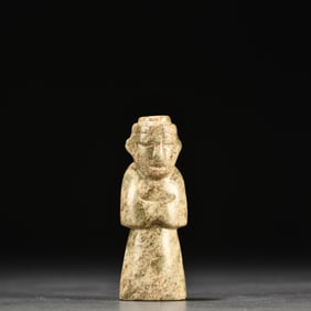 A beautiful ancient jade figure ornament