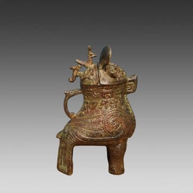 A beautiful bronze bird statue
