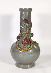 A red furnace Jun glazed Ganoderma lucidum peach bottle made in the Qianlong period of the Qing