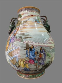 A piece of the Qing Dynasty Qianlong year system of the Eight Immortals crossed the sea and showed