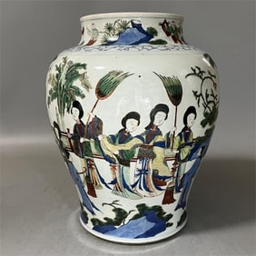 A beautiful multicolored jar