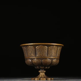 A beautiful copper lotus cup