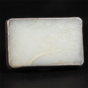 A beautiful Hetian jade landscape figure