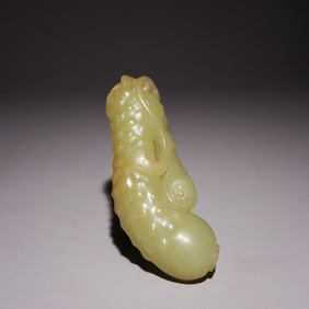A beautiful Hetian jade topaz blessing melon