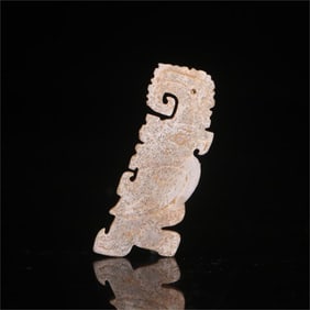 A beautiful ancient jade owl carving
